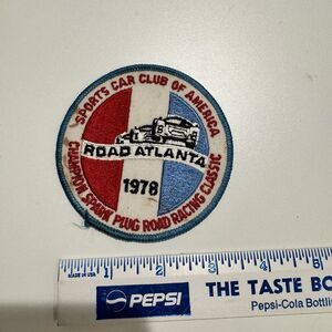 Vintage SCCA Sports Car Club Of America Road Atlanta  1982 Racing Pocket Patch
